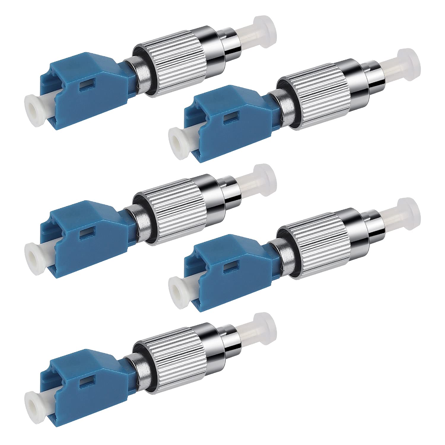 MSDADA 5 Pcs Visual Fault Locator Adapter, Fiber Optic Connector, Single Mode 9/125um FC Male to LC Female Adapter for VFL Connector