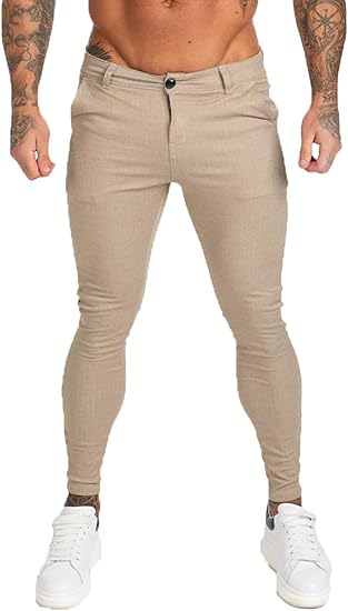 Amazon ジンット Gingttoチノパン メンズ ストレッチ スキニーパンツ チェックパンツ スリム ロングパンツ 通販