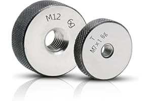 2pcs/Set 6g Metric Thread Ring Gauge M1-M30 GO/NO GO for Mechanical Inspection(M30X3.5)