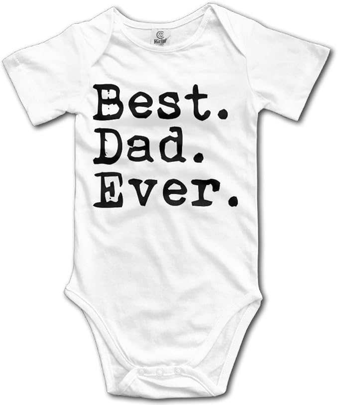 Organic Baby Onesies Unisex Bodysuits Baby Best Dad Ever Funny Father's