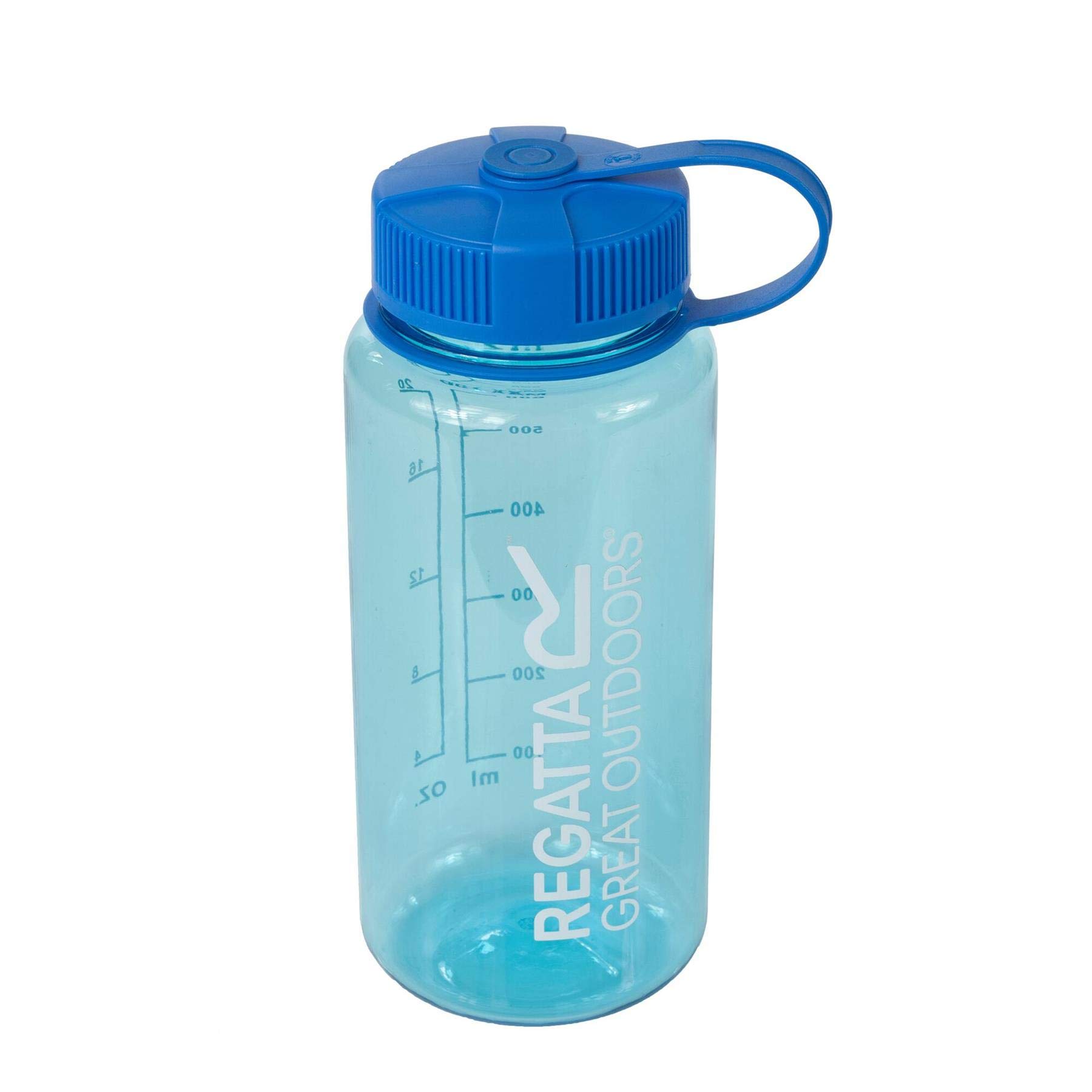 Regatta Tritan Water Bottle 0.35L Blue One Size Flip-Open Lid Measurement Markers