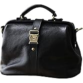 TANGENT LINEAR Soft Leather Doctors Bag- Doctor Style Bag, Leather Purse, Off Shoulder Bag, Every Day Carry large