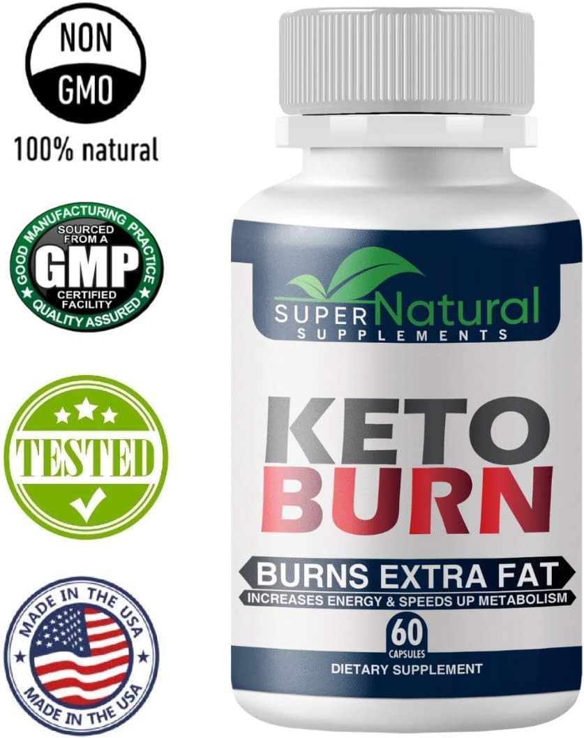 100% Natural ** Pure Keto Diet Pills - Keto Pills with BHB Made with Natural Ingredients, Boosts Energy and Metabolism, Best Weight Loss Pills, Shark Tank Keto Diet Pill &ndash; 60 ct. - by Super Natural