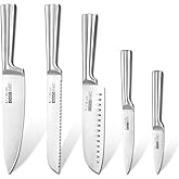 KOFERY 5-Piece Kitchen Knife Set - Razor-Sharp Stainless Steel Blades with Integrated Ergonomic Handle - Easy Clean and Ideal for Culinary Masters