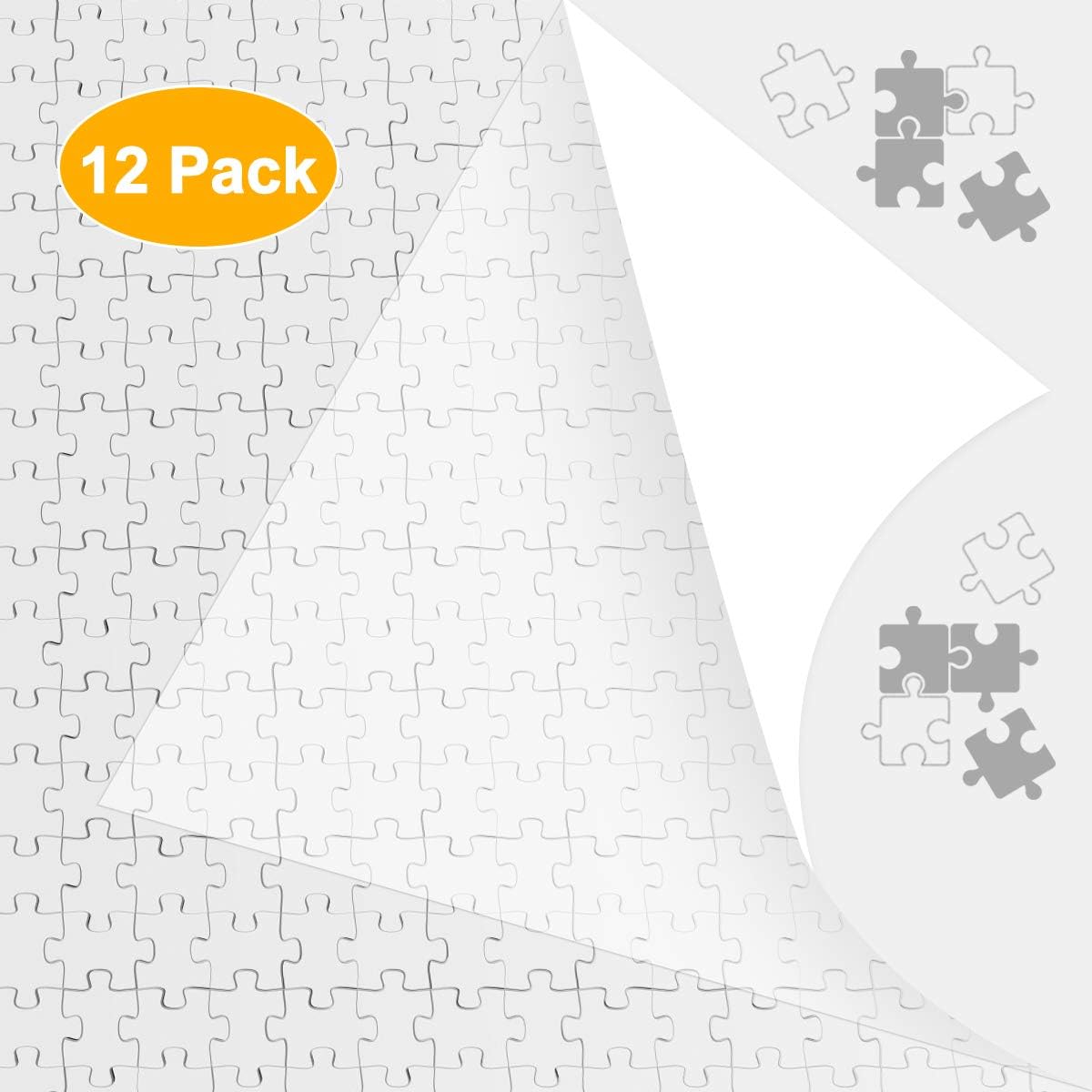 12 Sheets Puzzle Saver Peel and Glue Sheet - Clear Adhesive Backing for Jigsaw Puzzles - Self-Adhesive Backing