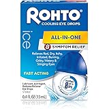 Rohto Ice All-in-One Multi-Symptom Relief Cooling Eye Drops, 0.4 fl oz Bottle (Pack of 3)