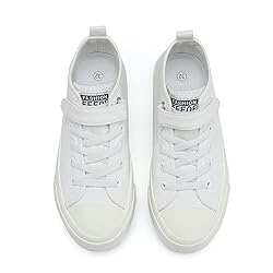 Fefoe Girls White Sneakers Boys Tennis Canvas Shoes