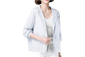 Lightweight Workout Sun Jacket for Women UPF 50+ Outdoor Sun Protection Hiking Jackets Full Zip Hooded Sun Shirts