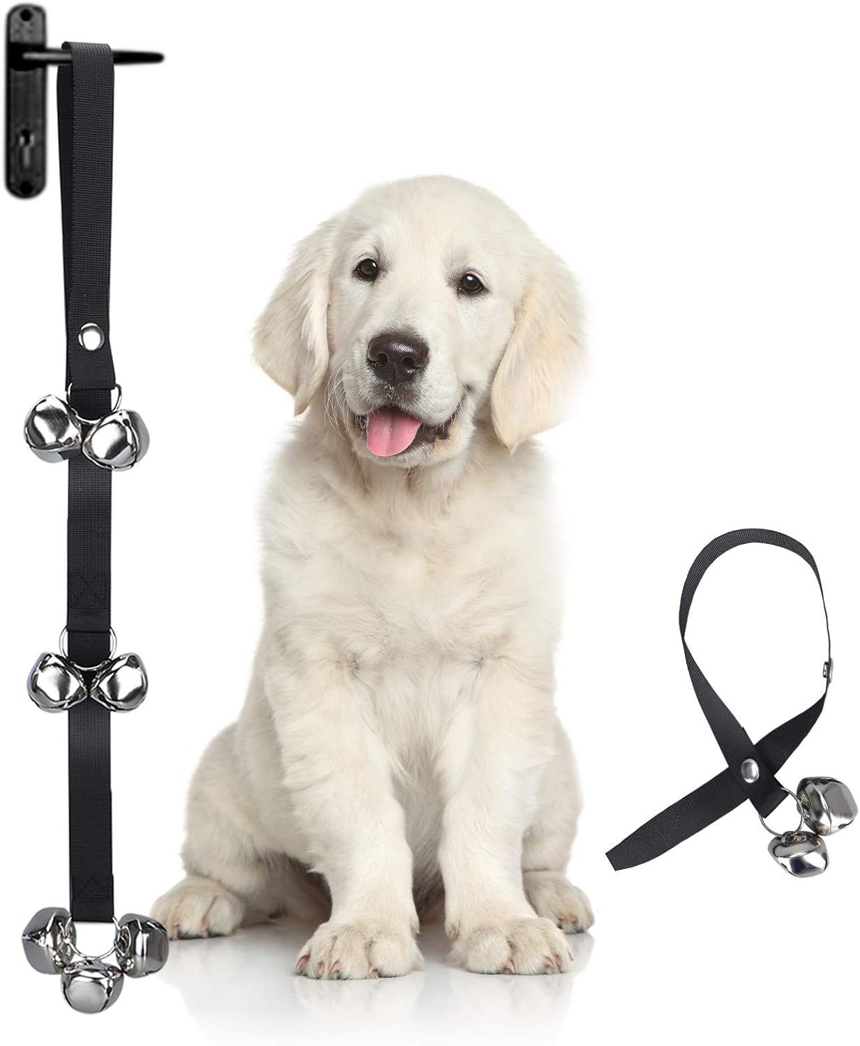 Soslina Dog Doorbells for Door Potty Training Adjustable Dog Bell for Hanging on Door Knob Training Your Puppy Easily