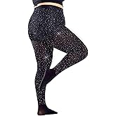 LUCKELF Women's 80 Denier Soft Opaque Tights, Sparkle Rhinestone Tights