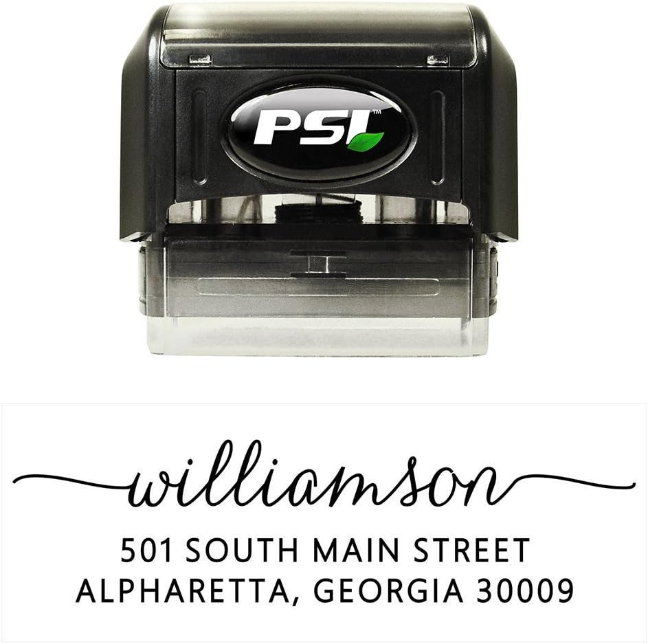 Custom Personalized Self Inking Return Address Stamp - Wedding, Housewarming, Teacher, or Client Gift
