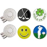 GOLTERS Golf Ball Markers with Hat Clips Value Sets for Men Women Golfer, Removable Attaches Easily to Golf Cap Premium Gifts