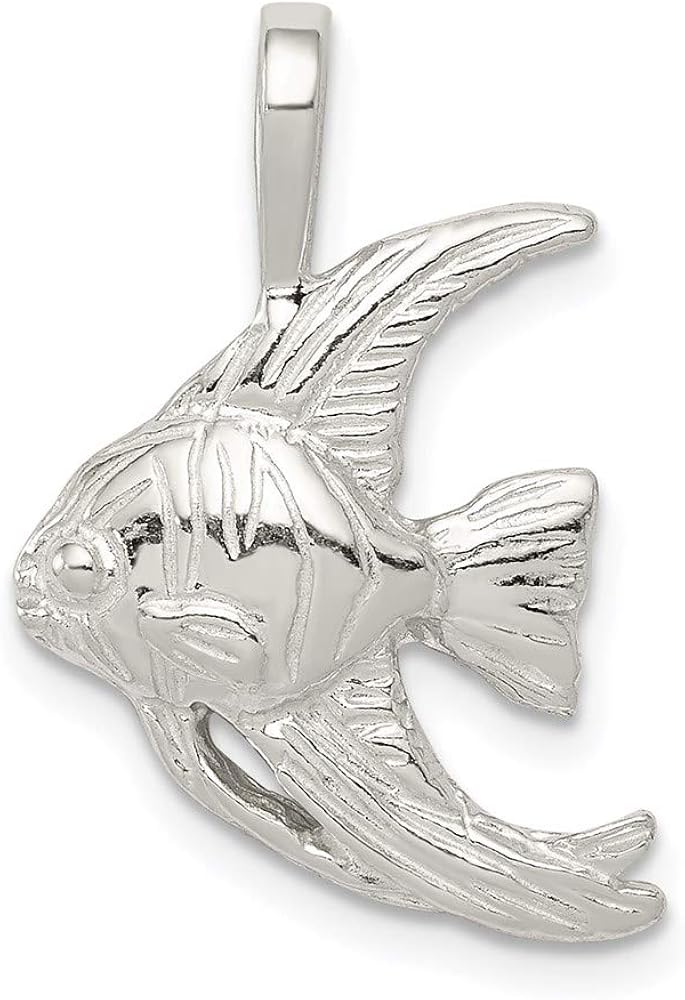 Silver Tiny Fish Charm Pendant 925 