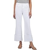 KUT from The Kloth Womens Charlotte High Rise Fab Ab Wide Leg-roll Up