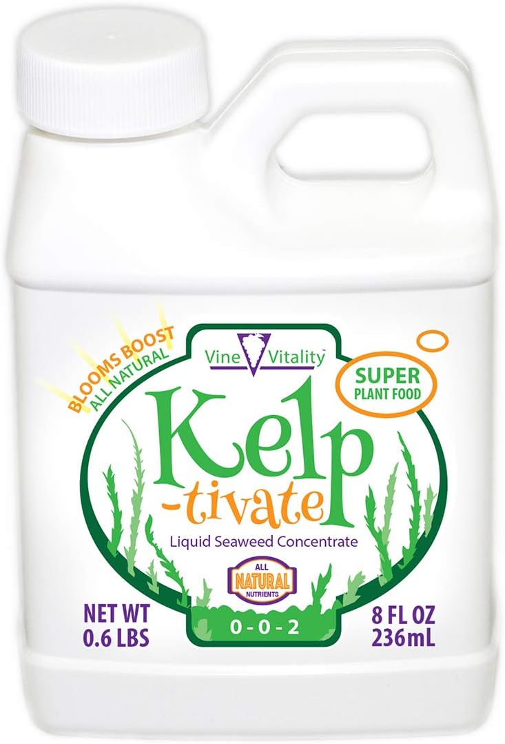 Kelp-tivate Liquid Seaweed Concentrate, Super Plant Food Grow Nutrients, 8oz.