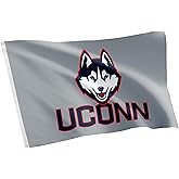 Desert Cactus University of Connecticut UConn Flag - 3 x 5 Feet Huskies Banner, Indoor/Outdoor Durable Fabric, 100% Polyester Design (Style 4a)