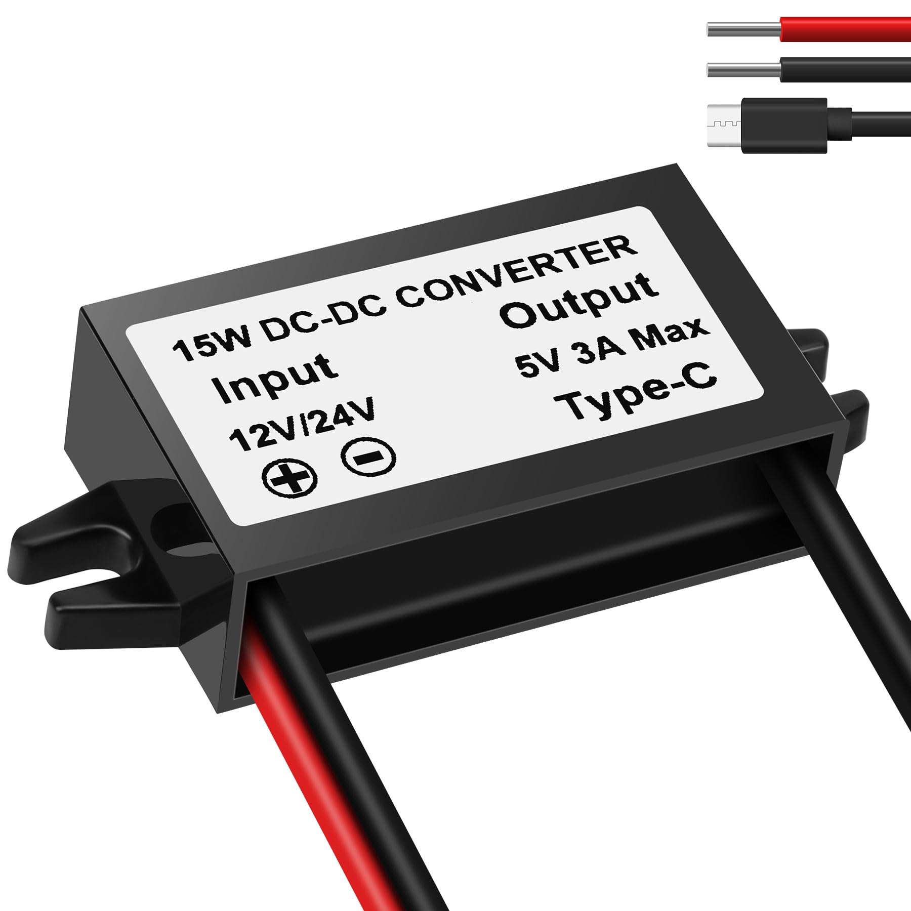 8-35V In 3-24V Out 5A Adjustable Waterproof DC-DC Step Down Converter