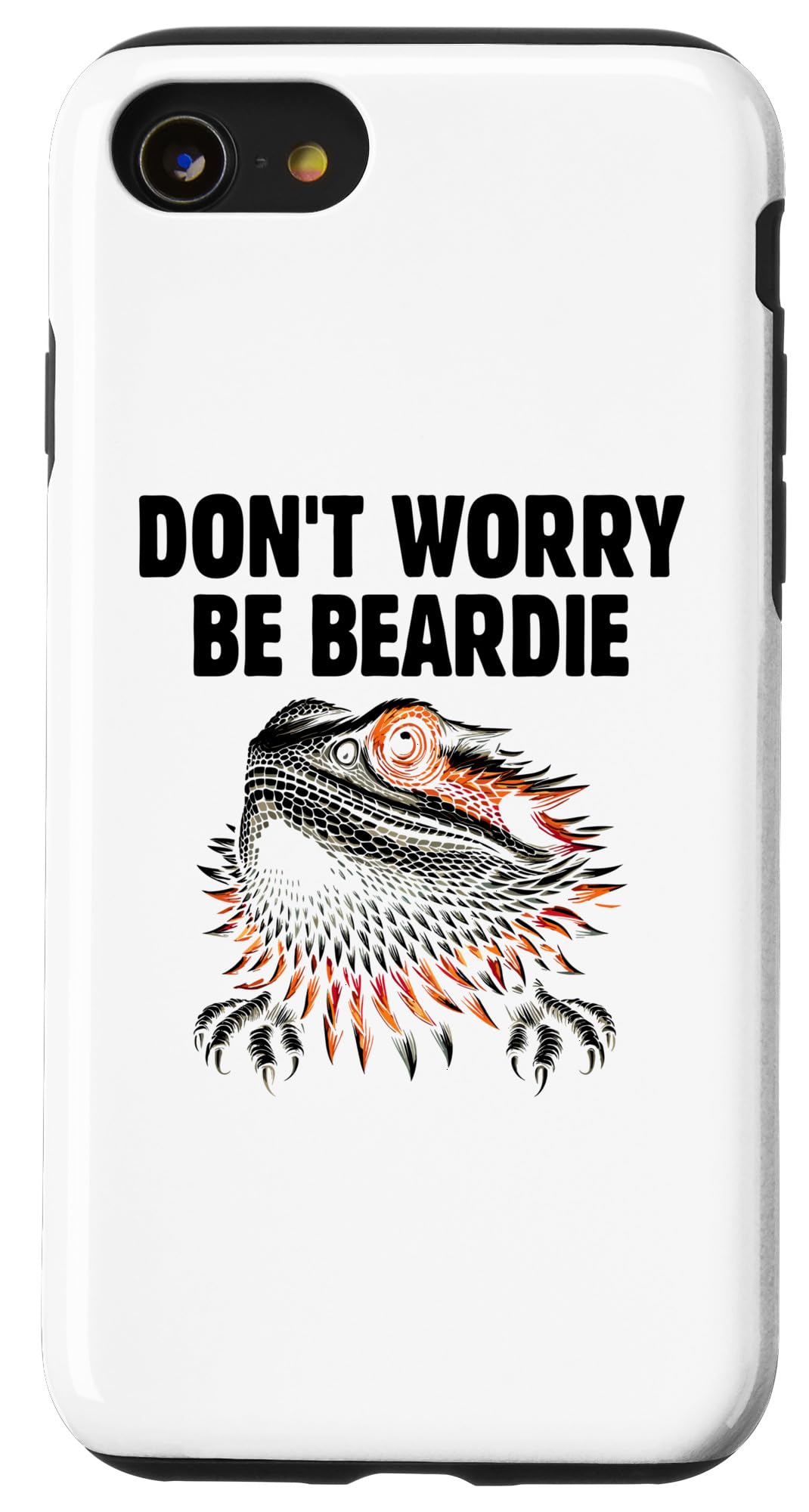 iPhone SE (2020) / 7 / 8 Don't Worry Be Beardie Bearded Dragon Reptile Lizard Lover Case