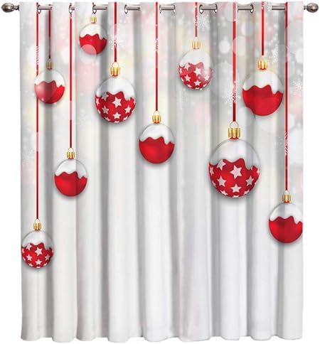 Idee Per Feste Di Natale.Wkjhdfgb Tende Da Ballo Di Natale Tende Per Feste Tendaggi In Tessuto Decorazioni Per Interni Idee Per Il Trattamento Delle Finestre Set Per Il Trattamento Delle Finestre Tende Decorative 115x135cm Amazon It Casa