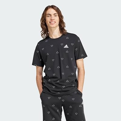 Homme Seasonal Essentials Monogram Graphic Tee (Plus Size), Black, M Extra Tall