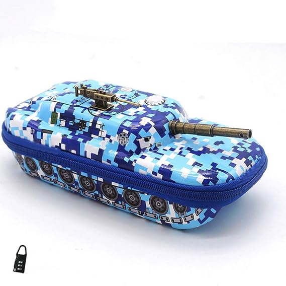 blue camo pencil case