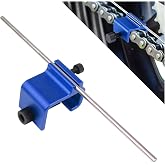 YTFRL Chain Alignment Tool for Motorcycle, Aluminum Sprocket Chain Adjustment Tool with Scale Markings, 08-0048 Professional Chain Alignment Tool Universal for ATV Scooter Dirt Bike (Blue)