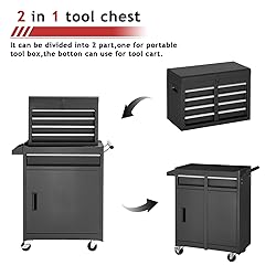 AirWire Tool Chest,5-Drawer Rolling Tool Storage