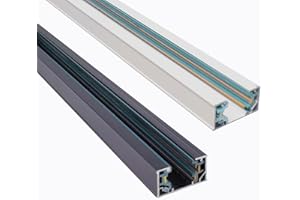 H Track Lighting Rails Kit 120V 3.3FT 3-Wire H Type Single Circuit with End Caps and Live End Feed Connector, Mounting Hardwa