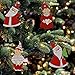 Bstaofy 8PCS 4-Inch Wooden Christmas Santa and Elf Tree Hanging Ornaments Xmas Holiday Party Decoration Gifts