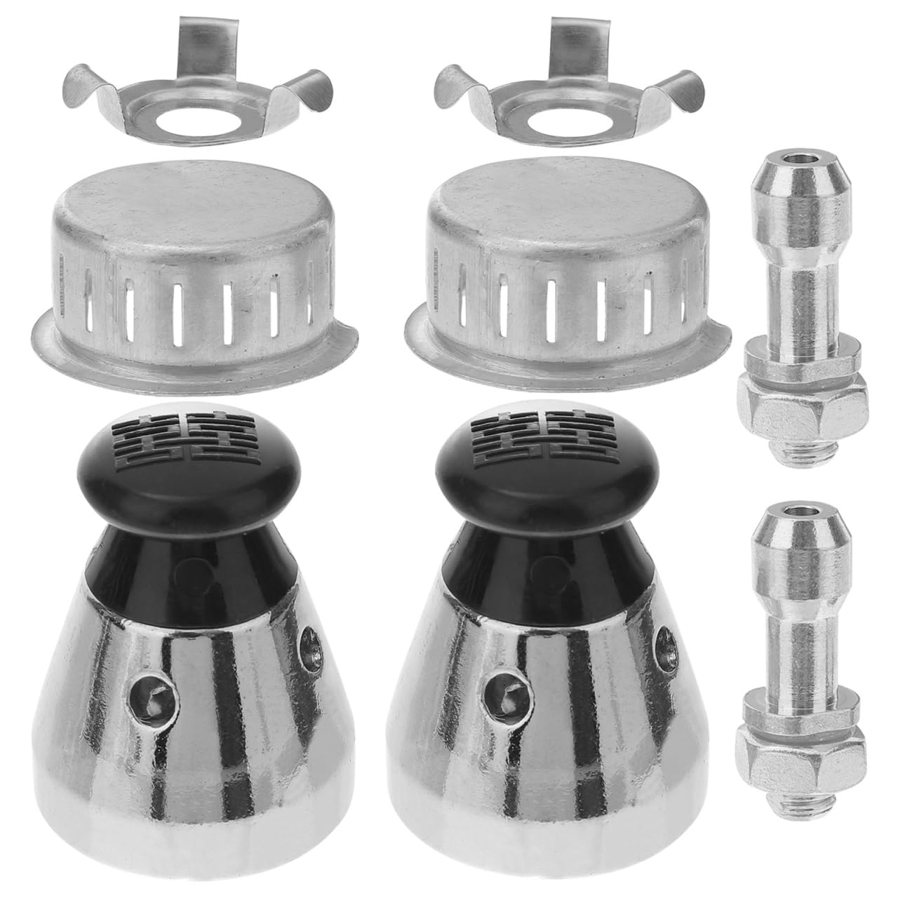 Lurrose Pressure Cooker Accessories Universal Replacement Relief Valve Jigger Floater and Sealer Set 0.98 Inch Steam Control with 2 Valves 2 Exhausts and Clips for Safe Kitchen Use
