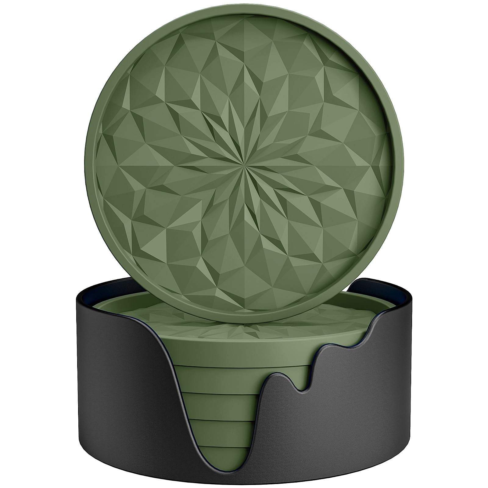 ME.FAN Silicone Coasters with Holder,[6