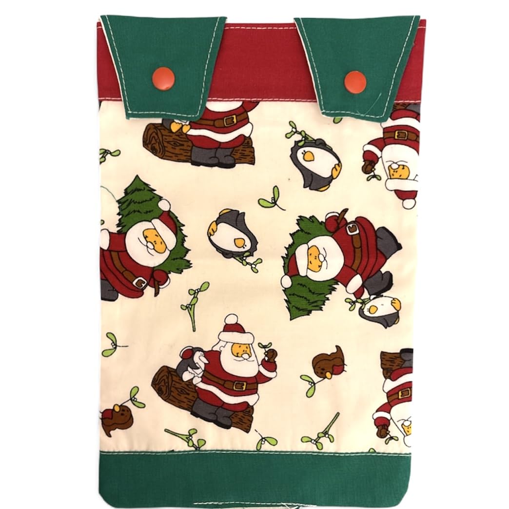 Catheter Leg Bag Holder. Drainage Bag Cover. Cotton. Santa & Pine Tree.