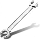 Auniwaig 22mm x 24mm Flare Nut Wrench Metric Double Open End | 15&deg; Offset Ends, For Auto, Household, DIY Repairs
