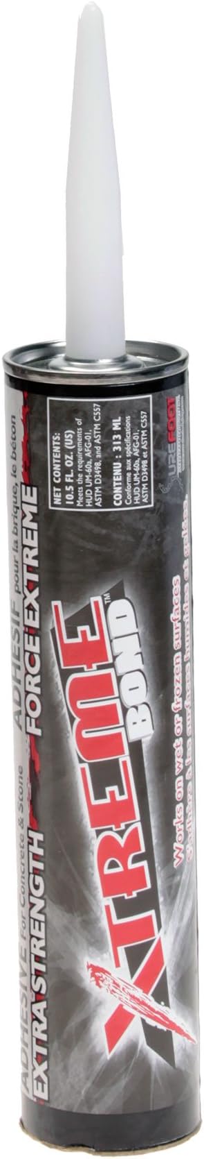 XTREME Bond Masonry Adhesive for Wet or Frozen Surfaces in 10.5 oz and 29 oz cartridges All Purpose All Weather Construction Adhesive