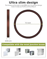 hepside 1Pack Dimmable Flush Mount Ceiling Light