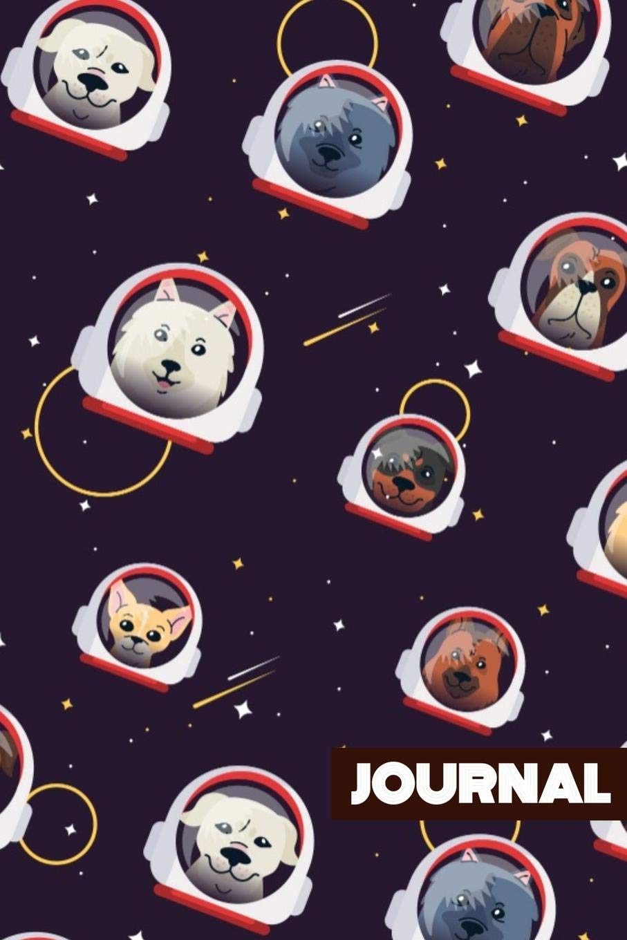 Journal: Cute Space Dogs and Puppies in Astronaut Suits Pattern ...