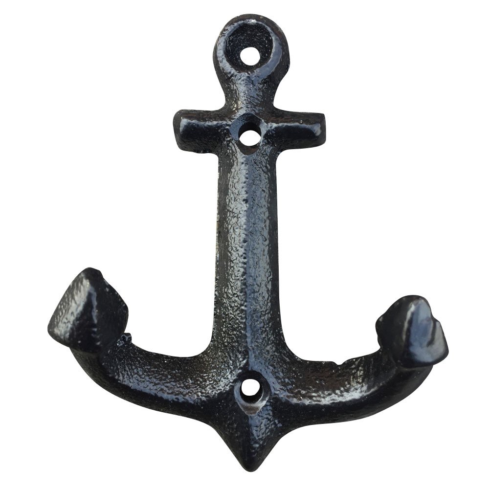 Nautical Cast Iron Ship Anchor Weathered Nautical Wall Hooks Coat Hook