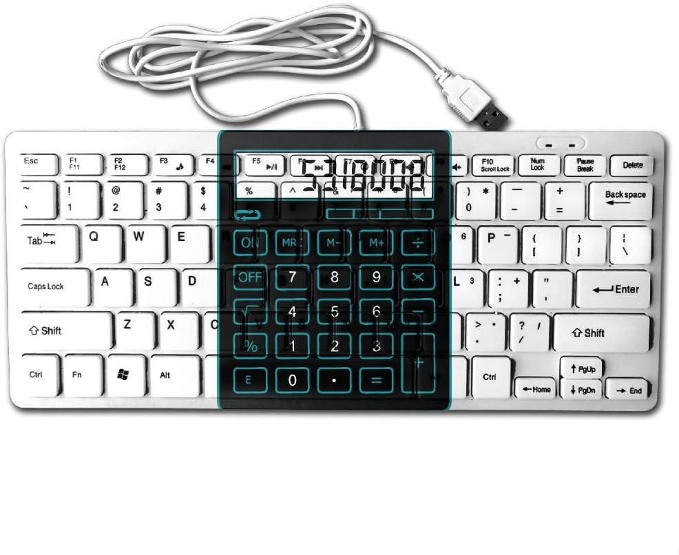 5318008 Calculator Mini Keyboard Wired Thin Light 78 Keys USB For Pc Computer Laptop