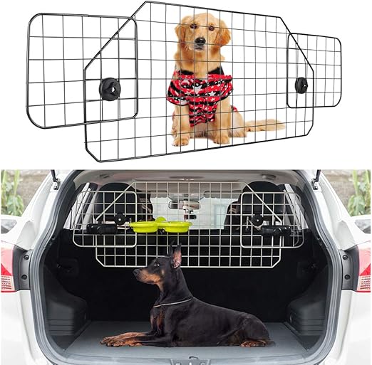 BEEYEO Pet Barrier, Car Dog Barrier for SUV Vehicle Heavy Duty Adjustable Dog Car