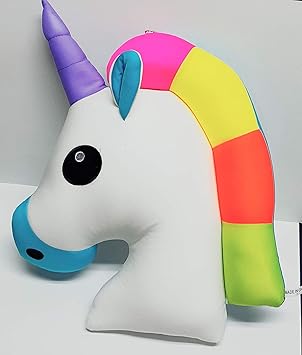 INFInxt The Unicorn Shaped Colourful Pillow for Kids Girl (1 Pc , Random Color)