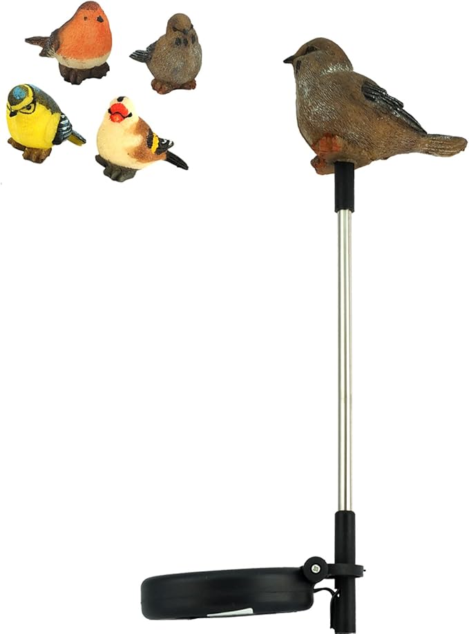 Solar LED Lights In Bird Design With Insertable Stake Energy