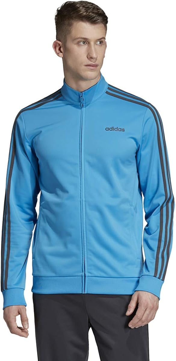 adidas Men's Essentials 3-stripes Color Blocked Tricot Track Jacket: Clothing