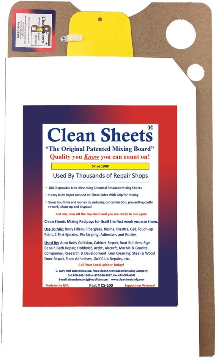 Clean Sheets Superior Mixing Pad (12x12) - 100 Disposable Sheets FOR Toughest Job, Clear: Home Improvement