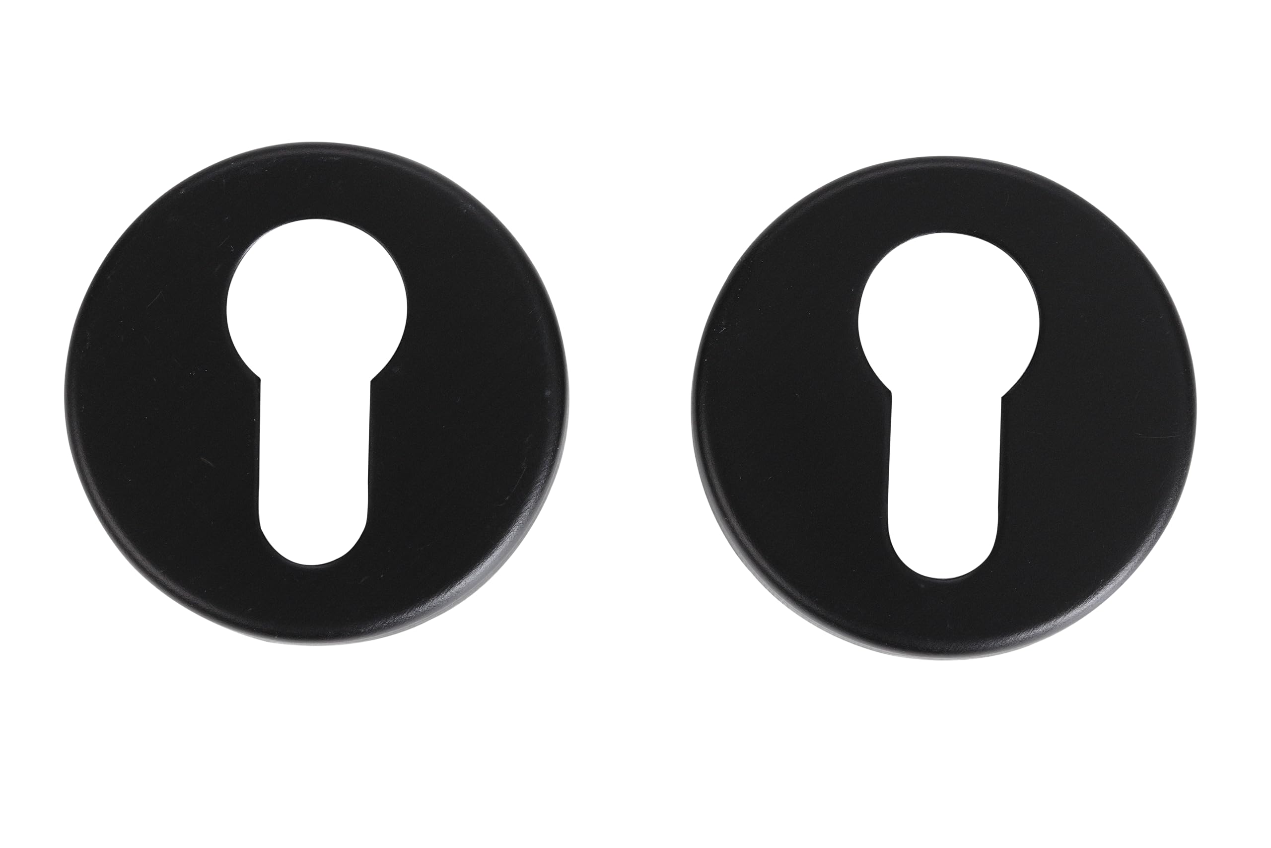 Bricard 27E4081 Pair of Osmosis Rosettes 2, Front Door (Key i) Matte Black