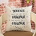 Fjfz Always Be Yourself Unless You Can Be a Unicorn Cotton Linen Home Decorative Throw Pillow Case Cushion Cover with Words for Sofa Couch, 18