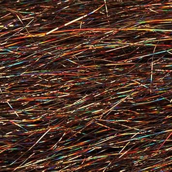 Taimen Fly Tying Holographic Angel Hair Brown Peacock Amazon Co
