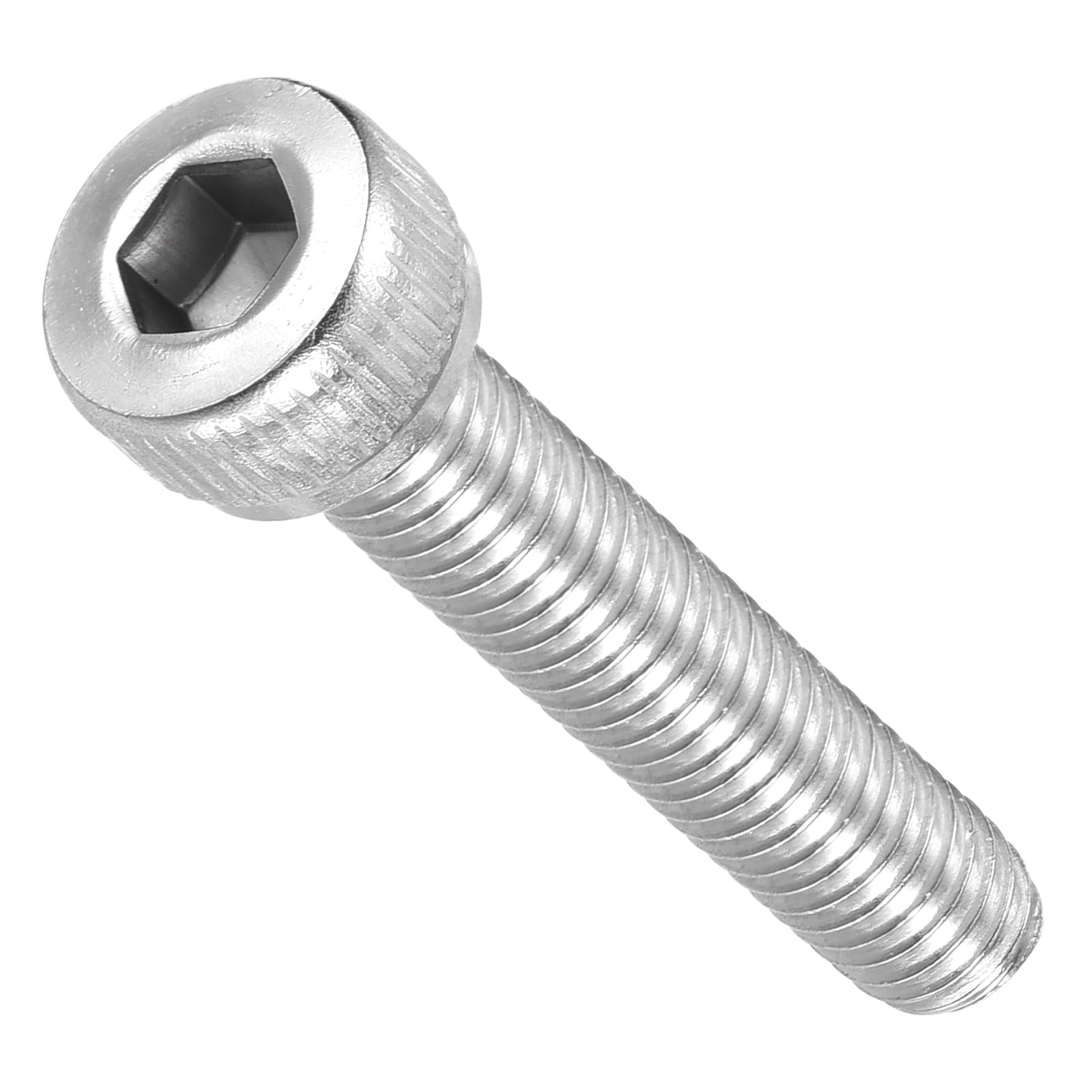 METALLIXITY Socket Head Cap Screw(M4-0.7x20mm)50Pcs, 304 Stainless Steel Allen Socket Drive Metric - Machine Internal Hex Screw UNC Coarse Thread, Silver Tone