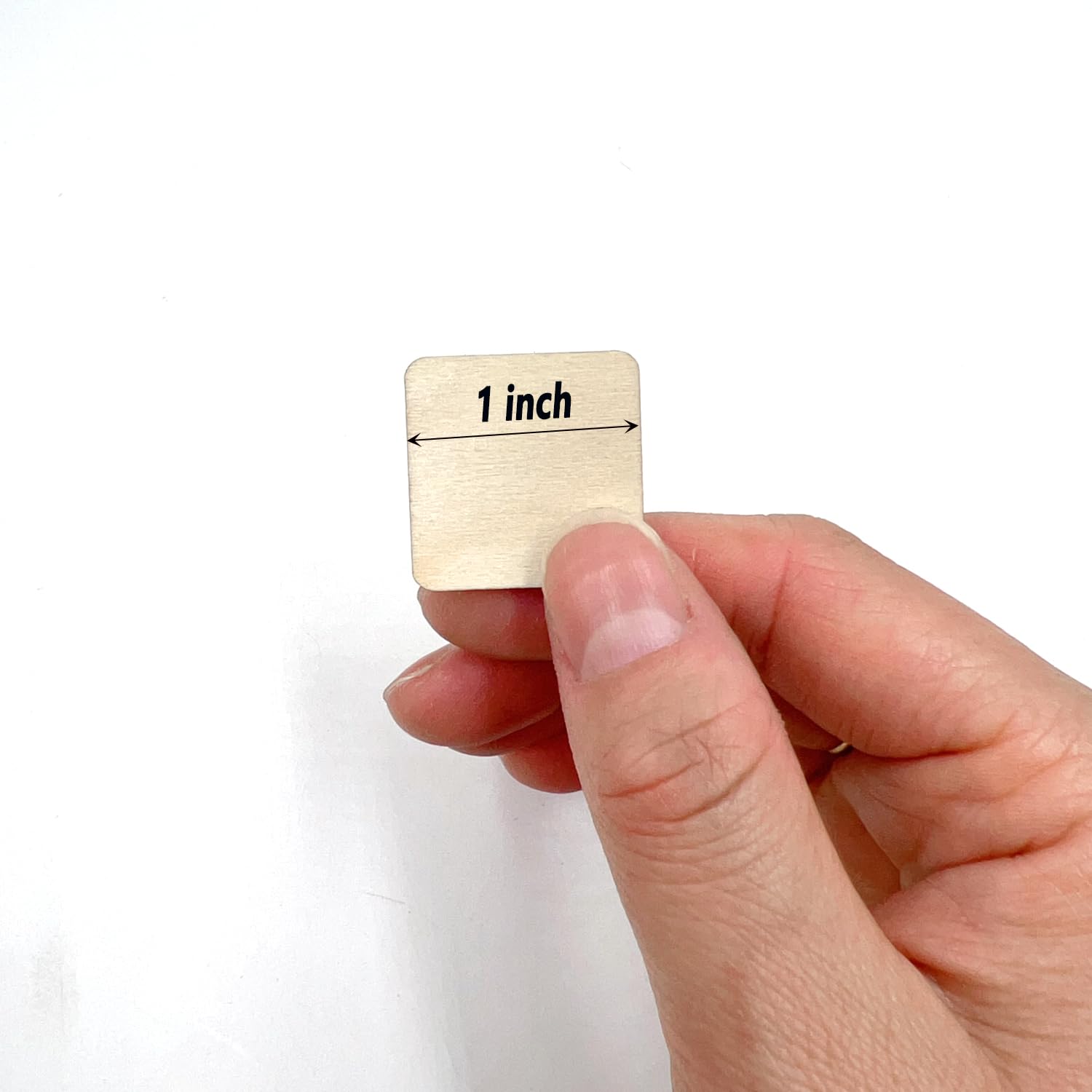 300 Pcs 1 Inch Unfinished Wood Pieces Blank Wood Squares Round Corner for Painting Writing Carving Letter Scrabble DIY (Square 1 x 1 x 0.12 inches)
