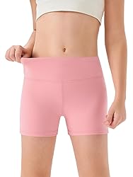 Haloumoning Girls Athletic Shorts Kids High Waisted