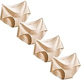 BETTERNOUGH Women’s Underwear 4 Pack Seamless Basic Invisible Underwears Bikini Hipster Briefs Panties Basic Undie